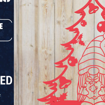 Intra απο ξύλο plywood  Χρώμα wenge 3mm-4mm πάχος - Χριστουγεννιάτικου Δέντρου Gnome PaperCut Δίασταση 1500x1500 cm INTRAFABR-76713411 - Image 1