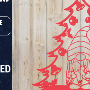 Intra απο ξύλο plywood  Χρώμα wenge 3mm-4mm πάχος - Χριστουγεννιάτικου Δέντρου Gnome PaperCut Δίασταση 1500x1500 cm INTRAFABR-77770658