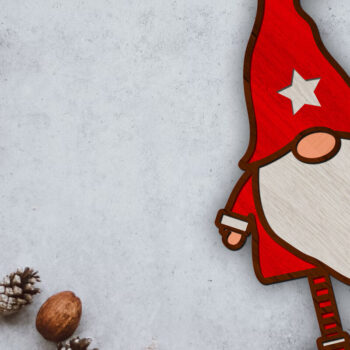 Intra απο ξύλο plywood  Χρώμα wenge 3mm-4mm πάχος - Χριστουγεννιάτικο Δέντρο Gnome Παιχνίδι Διακόσμηση Δίασταση 4x4 cm INTRAFABR-77911626 - Image 2