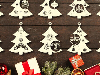 Intra απο ξύλο plywood  Χρώμα wenge 3mm-4mm πάχος - Κρεμαστό στολίδι Χριστουγεννιάτικου Δέντρου 1120 Δίασταση 6x6 cm INTRAFABR-77911559 - Image 2