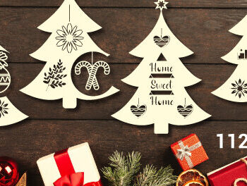 Intra απο ξύλο plywood  Χρώμα wenge 3mm-4mm πάχος - Κρεμαστό στολίδι Χριστουγεννιάτικου Δέντρου 1120 Δίασταση 6x6 cm INTRAFABR-77911559 - Image 3