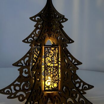 Intra απο ξύλο plywood  Χρώμα wenge 3mm-4mm πάχος - Φωτιστικό Χριστουγεννιάτικου Δέντρου Δίασταση 4x4 cm INTRAFABR-79756698 - Image 2