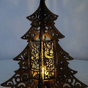 Intra απο ξύλο plywood  Χρώμα wenge 3mm-4mm πάχος - Φωτιστικό Χριστουγεννιάτικου Δέντρου Δίασταση 4x4 cm INTRAFABR-79756698 - Image 5