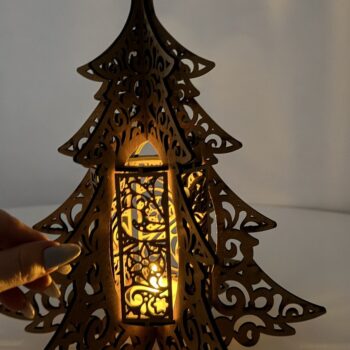 Intra απο ξύλο plywood  Χρώμα wenge 3mm-4mm πάχος - Φωτιστικό Χριστουγεννιάτικου Δέντρου Δίασταση 4x4 cm INTRAFABR-79756698 - Image 7