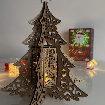 Intra απο ξύλο plywood  Χρώμα wenge 3mm-4mm πάχος - Φωτιστικό Χριστουγεννιάτικου Δέντρου Δίασταση 4x4 cm INTRAFABR-79756698 - Image 8