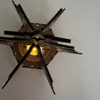 Intra απο ξύλο plywood  Χρώμα wenge 3mm-4mm πάχος - Φωτιστικό Χριστουγεννιάτικου Δέντρου Δίασταση 4x4 cm INTRAFABR-79756698 - Image 11