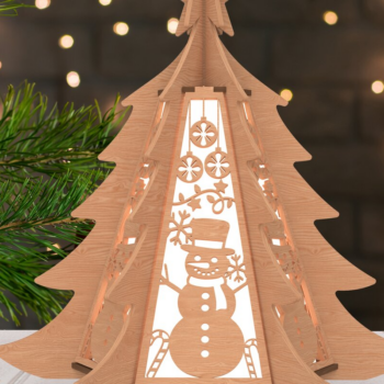 Intra απο ξύλο plywood Χρώμα wenge 3mm-4mm πάχος - Διακόσμηση φαναριού Χριστουγεννιάτικου Δέντρου Δίασταση 30x20 cm INTRAFABR-107545074 - Image 1