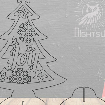 Intra απο ξύλο plywood Χρώμα wenge 3mm-4mm πάχος - Διακόσμηση Χριστουγεννιάτικου Δέντρου Δίασταση 20x20 cm INTRAFABR-37572202 - Image 2