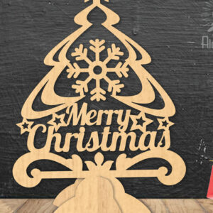 Intra απο ξύλο plywood  Χρώμα wenge 3mm-4mm πάχος - Διακόσμηση Χριστουγεννιάτικου Δέντρου Δίασταση 20x20 cm INTRAFABR-79049462