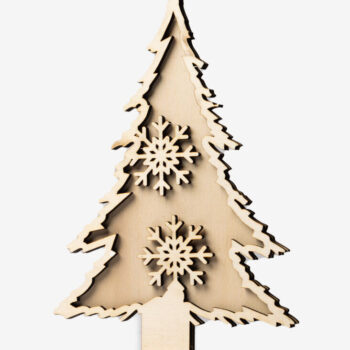 Intra απο ξύλο plywood Χρώμα wenge 3mm-4mm πάχος - Χριστουγεννιάτικο Δέντρο – κοπής με λέιζερ Δίασταση 138x222 cm INTRAFABR-105334206 - Image 2