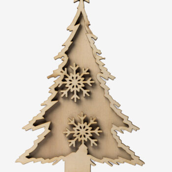 Intra απο ξύλο plywood Χρώμα wenge 3mm-4mm πάχος - Χριστουγεννιάτικο Δέντρο – κοπής με λέιζερ Δίασταση 138x222 cm INTRAFABR-105334206 - Image 3