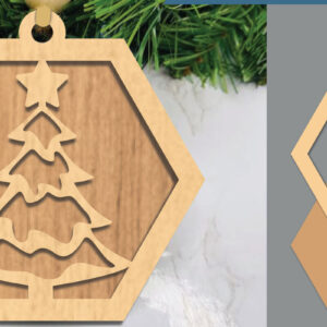 Intra απο ξύλο plywood  Χρώμα wenge 3mm-4mm πάχος - Στολίδι χριστουγεννιάτικου δέντρου με 1 Δίασταση 6x6 cm INTRAFABR-105017469