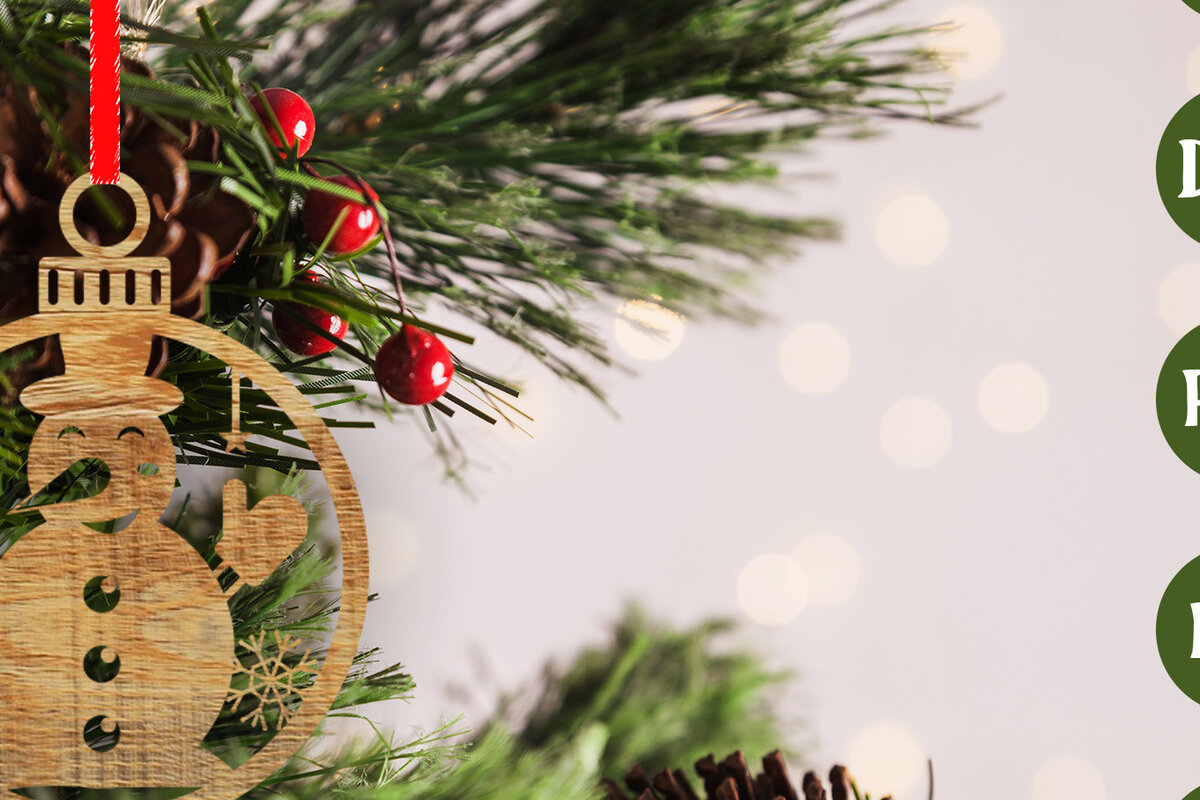 Intra απο ξύλο plywood  Χρώμα wenge 3mm-4mm πάχος - Στολίδι χριστουγεννιάτικου δέντρου με Δίασταση 6x6 cm INTRAFABR-105017238