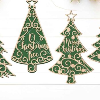 Intra απο ξύλο plywood  Χρώμα wenge 3mm-4mm πάχος - Διακοσμητικά κομμένα με λέιζερ Χριστουγεννιάτικου Δέντρου Δίασταση 6x6 cm INTRAFABR-105017269 - Image 1