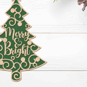 Intra απο ξύλο plywood  Χρώμα wenge 3mm-4mm πάχος - Διακοσμητικά κομμένα με λέιζερ Χριστουγεννιάτικου Δέντρου Δίασταση 6x6 cm INTRAFABR-105017269 - Image 5