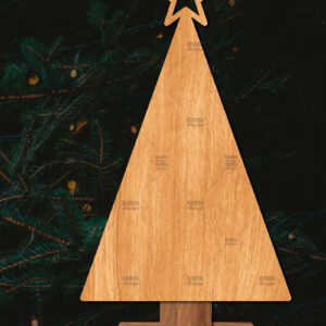 Intra απο ξύλο plywood  Χρώμα wenge 3mm-4mm πάχος - Στάση κοπής χριστουγεννιάτικου δέντρου με λέιζερ Δίασταση 20x20 cm INTRAFABR-75903233