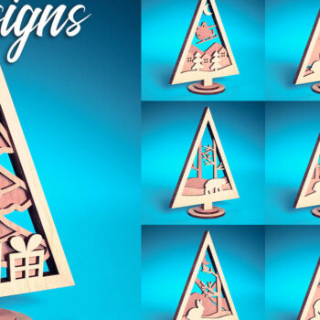 Intra απο ξύλο plywood  Χρώμα wenge 3mm-4mm πάχος - Χριστουγεννιάτικο Δέντρο Κόψιμο με Λέιζερ Δίασταση 15x15 cm INTRAFABR-104380186 - Image 1