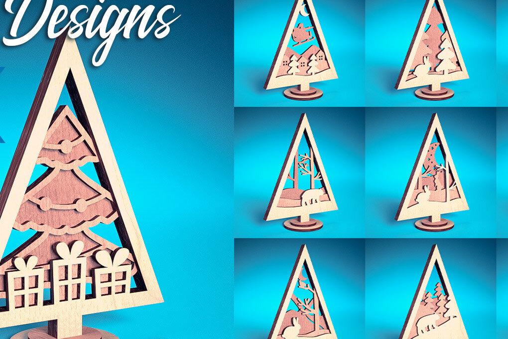 Intra απο ξύλο plywood  Χρώμα wenge 3mm-4mm πάχος - Χριστουγεννιάτικο Δέντρο Κόψιμο με Λέιζερ Δίασταση 15x15 cm INTRAFABR-104380186