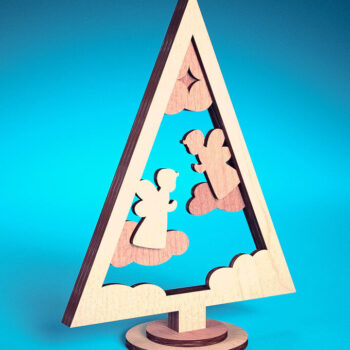 Intra απο ξύλο plywood  Χρώμα wenge 3mm-4mm πάχος - Χριστουγεννιάτικο Δέντρο Κόψιμο με Λέιζερ Δίασταση 15x15 cm INTRAFABR-104380186 - Image 11