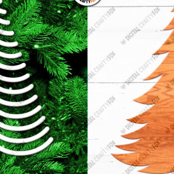 Intra απο ξύλο plywood  Χρώμα wenge 3mm-4mm πάχος - Χριστουγεννιάτικο Δέντρο Κόψιμο με Λέιζερ Δίασταση 30x40 cm INTRAFABR-76906831 - Image 3