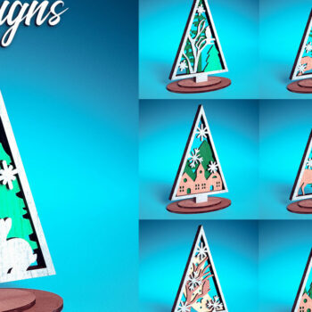 Intra απο ξύλο plywood  Χρώμα wenge 3mm-4mm πάχος - Χριστουγεννιάτικο Δέντρο Κοπή Laser | Χριστούγεννα Δίασταση 15x15 cm INTRAFABR-36769285 - Image 1