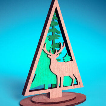 Intra απο ξύλο plywood  Χρώμα wenge 3mm-4mm πάχος - Χριστουγεννιάτικο Δέντρο Κοπή Laser | Χριστούγεννα Δίασταση 15x15 cm INTRAFABR-36769285 - Image 11