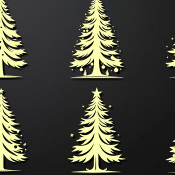 Intra απο ξύλο plywood Χρώμα wenge 3mm-4mm πάχος - Χριστουγεννιάτικο δέντρο με λέιζερ στολίδια Δίασταση 6x6 cm INTRAFABR-16793052 - Image 2