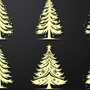 Intra απο ξύλο plywood  Χρώμα wenge 3mm-4mm πάχος - Χριστουγεννιάτικο δέντρο με λέιζερ στολίδια Δίασταση 6x6 cm INTRAFABR-37708558 - Image 2