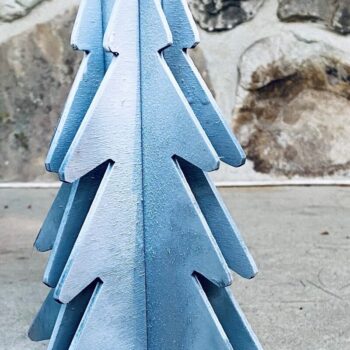 Intra απο ξύλο plywood  Χρώμα wenge 3mm-4mm πάχος - Κοπή χριστουγεννιάτικου δέντρου με λέιζερ Δίασταση 15x15 cm INTRAFABR-106036132 - Image 1