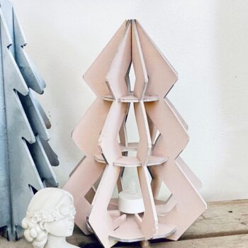 Intra απο ξύλο plywood  Χρώμα wenge 3mm-4mm πάχος - Κοπή χριστουγεννιάτικου δέντρου με λέιζερ Δίασταση 15x15 cm INTRAFABR-106036132 - Image 3