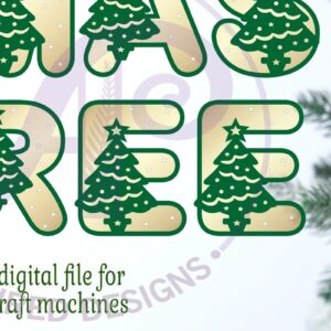 Intra απο ξύλο plywood  Χρώμα wenge 3mm-4mm πάχος - Χριστουγεννιάτικο δέντρο με γράμματα αλφάβητο. 26 Δίασταση 15x15 cm INTRAFABR-105900280