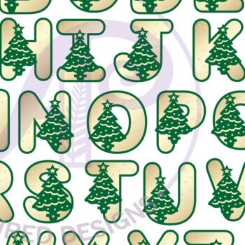 Intra απο ξύλο plywood  Χρώμα wenge 3mm-4mm πάχος - Χριστουγεννιάτικο δέντρο με γράμματα αλφάβητο. 26 Δίασταση 15x15 cm INTRAFABR-105900280 - Image 4