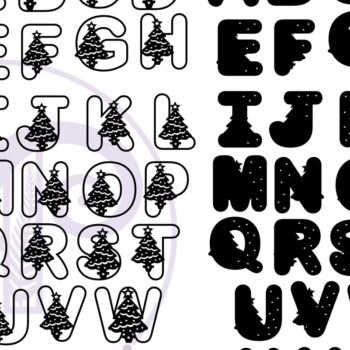 Intra απο ξύλο plywood  Χρώμα wenge 3mm-4mm πάχος - Χριστουγεννιάτικο δέντρο με γράμματα αλφάβητο. 26 Δίασταση 15x15 cm INTRAFABR-105900280 - Image 5