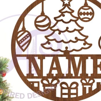 Intra απο ξύλο plywood Χρώμα wenge 3mm-4mm πάχος - Πινακίδα ονόματος Χριστουγεννιάτικου Δέντρου Δίασταση 30x20 cm INTRAFABR-107174705 - Image 1