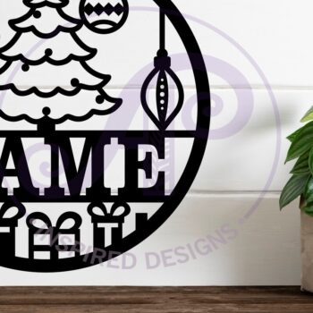 Intra απο ξύλο plywood Χρώμα wenge 3mm-4mm πάχος - Πινακίδα ονόματος Χριστουγεννιάτικου Δέντρου Δίασταση 30x20 cm INTRAFABR-107174705 - Image 2