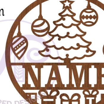 Intra απο ξύλο plywood Χρώμα wenge 3mm-4mm πάχος - Πινακίδα ονόματος Χριστουγεννιάτικου Δέντρου Δίασταση 30x20 cm INTRAFABR-107174705 - Image 3