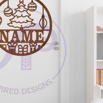 Intra απο ξύλο plywood Χρώμα wenge 3mm-4mm πάχος - Πινακίδα ονόματος Χριστουγεννιάτικου Δέντρου Δίασταση 30x20 cm INTRAFABR-107174705 - Image 4