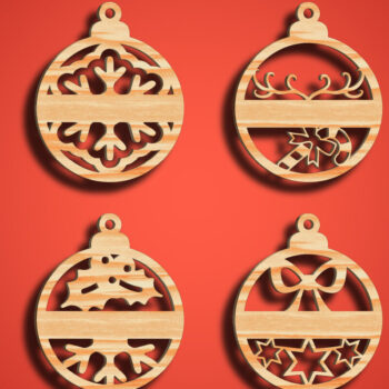 Intra απο ξύλο plywood  Χρώμα wenge 3mm-4mm πάχος - Ετικέτα ονόματος δέσμης στολιδιών χριστουγεννιάτικου δέντρου Δίασταση 6x6 cm INTRAFABR-107174757 - Image 2