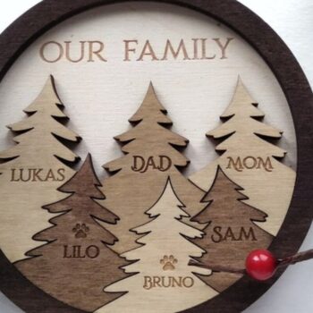 Intra απο ξύλο plywood  Χρώμα wenge 3mm-4mm πάχος - Στολίδι Χριστουγεννιάτικου Δέντρου για 2-7 Μέλη Δίασταση 6x6 cm INTRAFABR-104256305 - Image 5