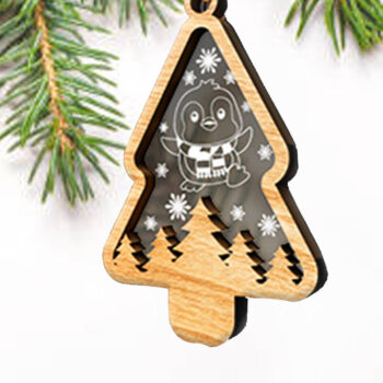 Intra απο ξύλο plywood  Χρώμα wenge 3mm-4mm πάχος - Στολίδι Χριστουγεννιάτικου Δέντρου, Διακόσμηση σπιτιού Δίασταση 5x3 cm INTRAFABR-106062237 - Image 1