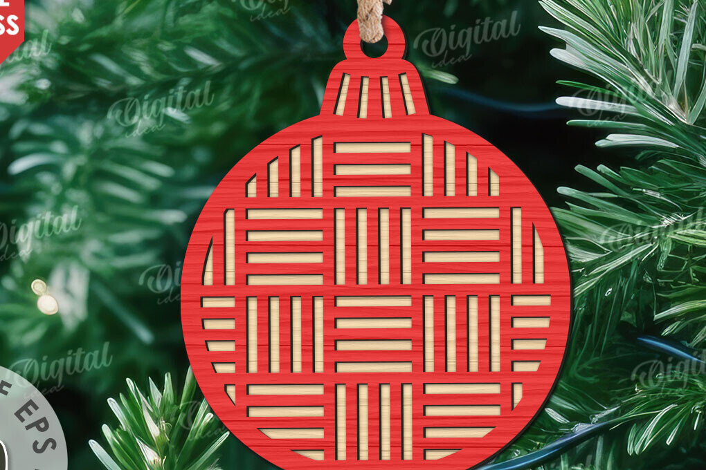 Intra απο ξύλο plywood  Χρώμα wenge 3mm-4mm πάχος - Κόψιμο με λέιζερ στολίδι Χριστουγεννιάτικου Δέντρου Δίασταση 6x6 cm INTRAFABR-105338610