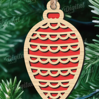 Intra απο ξύλο plywood  Χρώμα wenge 3mm-4mm πάχος - Κόψιμο με λέιζερ στολίδι Χριστουγεννιάτικου Δέντρου Δίασταση 6x6 cm INTRAFABR-104132393 - Image 1