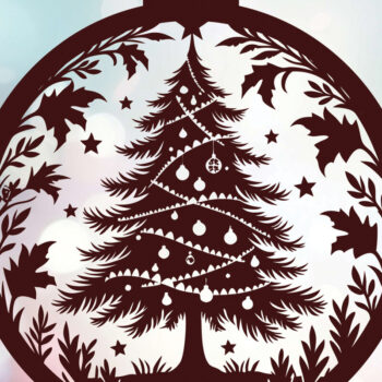 Intra απο ξύλο plywood  Χρώμα wenge 3mm-4mm πάχος - Στολίδι Χριστουγεννιάτικου Δέντρου 43 Δίασταση 6x6 cm INTRAFABR-102173076 - Image 3