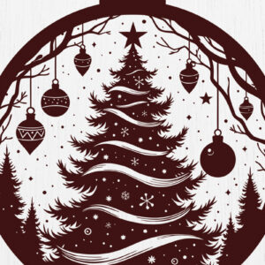 Intra απο ξύλο plywood  Χρώμα wenge 3mm-4mm πάχος - Στολίδι Χριστουγεννιάτικου Δέντρου 44 Δίασταση 6x6 cm INTRAFABR-73599434