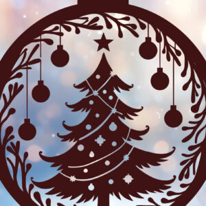 Intra απο ξύλο plywood  Χρώμα wenge 3mm-4mm πάχος - Στολίδι Χριστουγεννιάτικου Δέντρου 46 Δίασταση 6x6 cm INTRAFABR-75700815