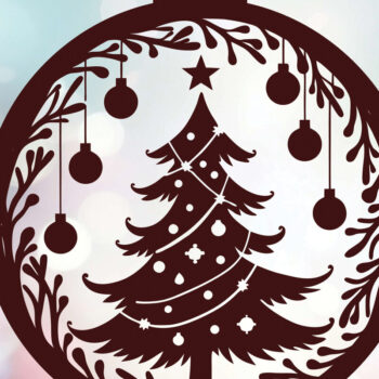 Intra απο ξύλο plywood  Χρώμα wenge 3mm-4mm πάχος - Στολίδι Χριστουγεννιάτικου Δέντρου 46 Δίασταση 6x6 cm INTRAFABR-75700815 - Image 2