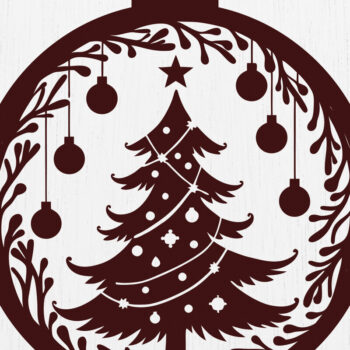 Intra απο ξύλο plywood  Χρώμα wenge 3mm-4mm πάχος - Στολίδι Χριστουγεννιάτικου Δέντρου 46 Δίασταση 6x6 cm INTRAFABR-75700815 - Image 3