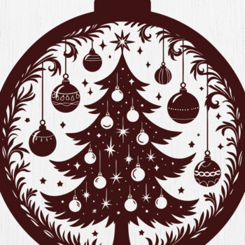 Intra απο ξύλο plywood Χρώμα wenge 3mm-4mm πάχος - Στολίδι Χριστουγεννιάτικου Δέντρου 48 Δίασταση 6x6 cm INTRAFABR-105247817 - Image 3