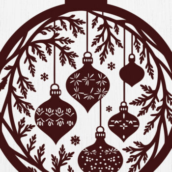 Intra απο ξύλο plywood  Χρώμα wenge 3mm-4mm πάχος - Στολίδι Χριστουγεννιάτικου Δέντρου 51 Δίασταση 6x6 cm INTRAFABR-106070937 - Image 2