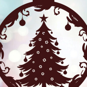 Intra απο ξύλο plywood  Χρώμα wenge 3mm-4mm πάχος - Στολίδι Χριστουγεννιάτικου Δέντρου 52 Δίασταση 6x6 cm INTRAFABR-106070978